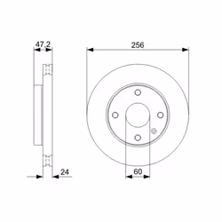 Disque de frein BOSCH 0 986 479 C01 avant, ventilé, 1 pièce - Vue supplémentaire 7