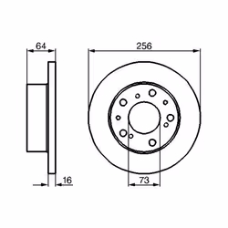 Disque de frein BOSCH 0 986 479 B24 avant, plein, 1 pièce - Vue supplémentaire 7