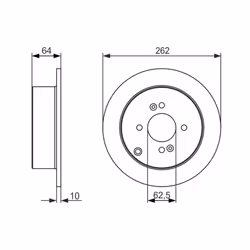 Disque de frein BOSCH 0 986 479 C08 arrière, plein, 1 pièce - Vue supplémentaire 7