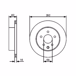 Disque de frein BOSCH 0 986 479 C12 arrière, ventilé, 1 pièce - Vue supplémentaire 7