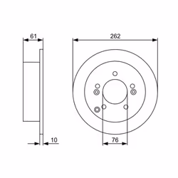 Disque de frein BOSCH 0 986 479 C03 arrière, plein, 1 pièce - Vue supplémentaire 7