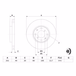 Disque de frein BOSCH 0 986 479 B98 avant, ventilé, 1 pièce - Vue supplémentaire 7