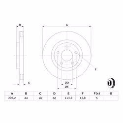 Disque de frein BOSCH 0 986 479 C04 avant, ventilé, 1 pièce - Vue supplémentaire 7