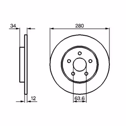 Disque de frein BOSCH 0 986 479 B65 arrière, plein, 1 pièce - Vue supplémentaire 7