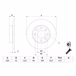 Disque de frein BOSCH 0 986 479 B20 avant, plein, 1 pièce - Vue supplémentaire 7