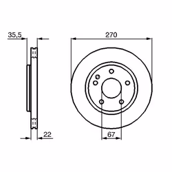 Disque de frein BOSCH 0 986 479 B67 avant, ventilé, à haute teneur en carbone, 1 pièce - Vue supplémentaire 7