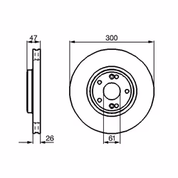 Disque de frein BOSCH 0 986 479 B47 avant, ventilé, à haute teneur en carbone, 1 pièce - Vue supplémentaire 7