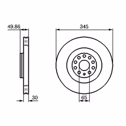 Disque de frein BOSCH 0 986 479 B87 avant, ventilé, à haute teneur en carbone, 1 pièce - Vue supplémentaire 7