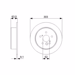 Disque de frein BOSCH 0 986 479 C02 arrière, plein, 1 pièce - Vue supplémentaire 7