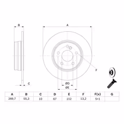 Disque de frein BOSCH 0 986 479 B41 arrière, plein, à haute teneur en carbone, 1 pièce - Vue supplémentaire 7