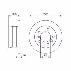 Disque de frein BOSCH 0 986 479 B33 arrière, plein, à haute teneur en carbone, 1 pièce - Vue supplémentaire 7