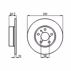 Disque de frein BOSCH 0 986 479 B31 arrière, plein, 1 pièce - Vue supplémentaire 7