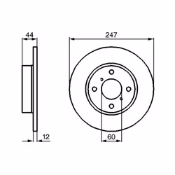 Disque de frein BOSCH 0 986 479 B45 avant, plein, 1 pièce - Vue supplémentaire 7