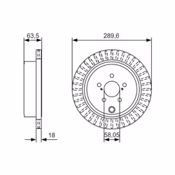 Disque de frein BOSCH 0 986 479 A83 arrière, ventilé, 1 pièce - Vue supplémentaire 7