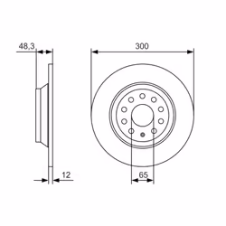 Disque de frein BOSCH 0 986 479 A84 arrière, plein, 1 pièce - Vue supplémentaire 7