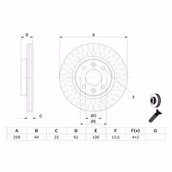 Disque de frein BOSCH 0 986 479 A86 avant, ventilé, à haute teneur en carbone, 1 pièce - Vue supplémentaire 7