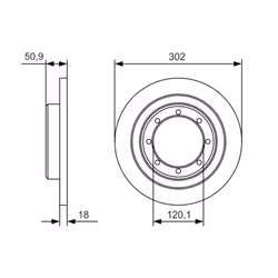 Disque de frein BOSCH 0 986 479 A93 arrière, plein, 1 pièce - Vue supplémentaire 7