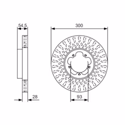 Disque de frein BOSCH 0 986 479 B11 avant, ventilé, 1 pièce
