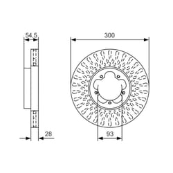 Disque de frein BOSCH 0 986 479 B11 avant, ventilé, 1 pièce