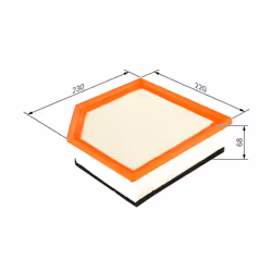 Filtre à air BOSCH F 026 400 451 - Vue supplémentaire 7