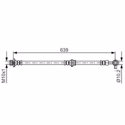 Flexible de frein BOSCH 1 987 481 696, gauche