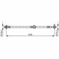 Flexible de frein BOSCH 1 987 481 697, droite
