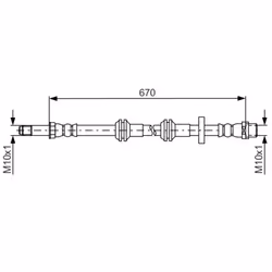Flexible de frein BOSCH 1 987 481 689