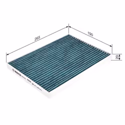 Filtre d'habitacle (filtre à pollen) BOSCH 0 986 628 524 - Vue supplémentaire 7