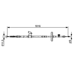 Câble de frein à main BOSCH 1 987 482 535