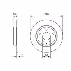 Disque de frein BOSCH 0 986 479 C22 arrière, plein, 1 pièce - Vue supplémentaire 7