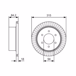 Disque de frein BOSCH 0 986 479 C32 arrière, ventilé, 1 pièce - Vue supplémentaire 7