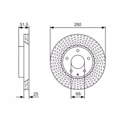 Disque de frein BOSCH 0 986 479 C36 avant, ventilé, 1 pièce - Vue supplémentaire 7