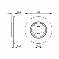 Disque de frein BOSCH 0 986 479 C24 arrière, plein, à haute teneur en carbone, 1 pièce - Vue supplémentaire 7