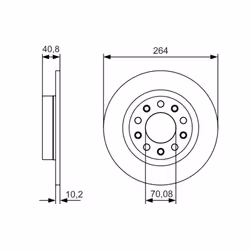 Disque de frein BOSCH 0 986 479 C41 arrière, plein, 1 pièce - Vue supplémentaire 7