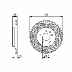 Disque de frein BOSCH 0 986 479 C46 arrière, ventilé, 1 pièce - Vue supplémentaire 7