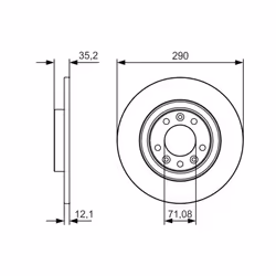 Disque de frein BOSCH 0 986 479 C25 arrière, plein, à haute teneur en carbone, 1 pièce - Vue supplémentaire 5