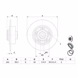Disque de frein BOSCH 0 986 479 C88 arrière, plein, 1 pièce - Vue supplémentaire 7
