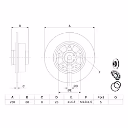 Disque de frein BOSCH 0 986 479 C87 arrière, plein, 1 pièce - Vue supplémentaire 7