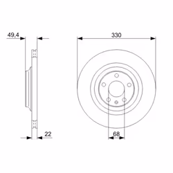 Disque de frein BOSCH 0 986 479 C64 arrière, ventilé, à haute teneur en carbone, 1 pièce - Vue supplémentaire 7