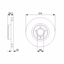 Disque de frein BOSCH 0 986 479 C70 avant, ventilé, à haute teneur en carbone, 1 pièce - Vue supplémentaire 7
