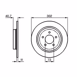 Disque de frein BOSCH 0 986 479 C69 arrière, plein, 1 pièce - Vue supplémentaire 7