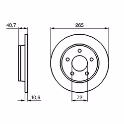 Disque de frein BOSCH 0 986 479 C77 arrière, plein, 1 pièce - Vue supplémentaire 7