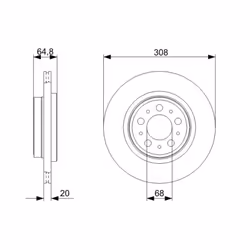 Disque de frein BOSCH 0 986 479 C78 arrière, ventilé, 1 pièce - Vue supplémentaire 7