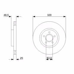 Disque de frein BOSCH 0 986 479 C75 avant, ventilé, à haute teneur en carbone, 1 pièce - Vue supplémentaire 7