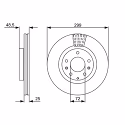 Disque de frein BOSCH 0 986 479 C74 avant, ventilé, 1 pièce - Vue supplémentaire 7