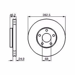 Disque de frein BOSCH 0 986 479 C81 avant, ventilé, à haute teneur en carbone, 1 pièce - Vue supplémentaire 7