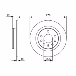 Disque de frein BOSCH 0 986 479 C80 arrière, plein, 1 pièce - Vue supplémentaire 7