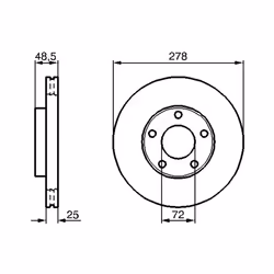 Disque de frein BOSCH 0 986 479 C68 avant, ventilé, à haute teneur en carbone, 1 pièce - Vue supplémentaire 7