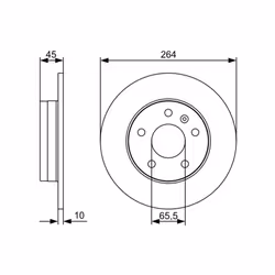 Disque de frein BOSCH 0 986 479 C66 arrière, plein, 1 pièce - Vue supplémentaire 7