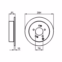 Disque de frein BOSCH 0 986 479 C61 arrière, plein, 1 pièce - Vue supplémentaire 5